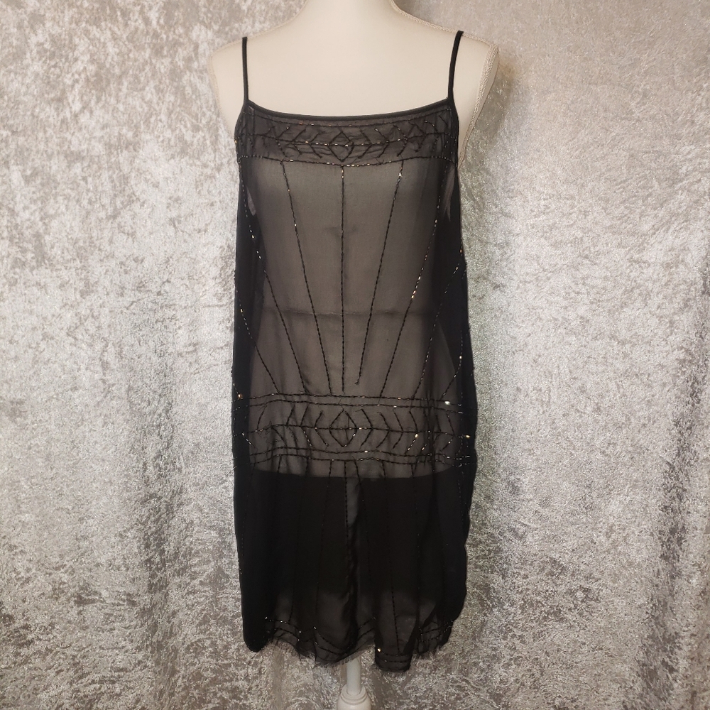 Free People Mess Slip Dress Sheer Medium Small Hole